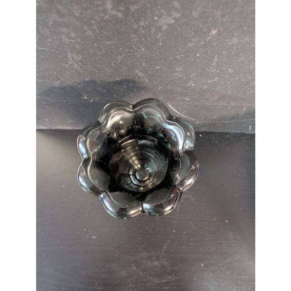 Chamorro Glass Table Vase See More by Astoria Grand VINTAGE smoke gray 9" tall - Picture 6 of 9